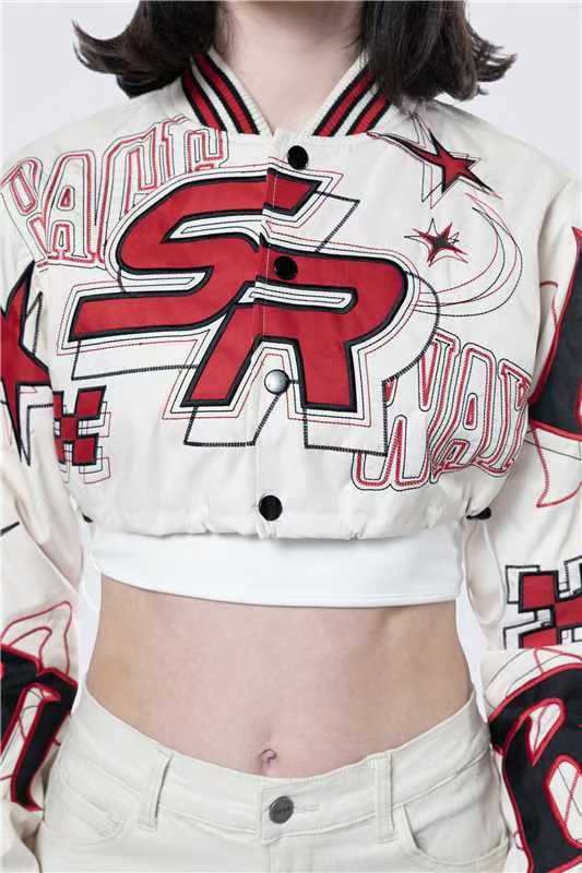 Fashion Short Long Sleeve Single Breasted Baseball Coat GFCF 1295