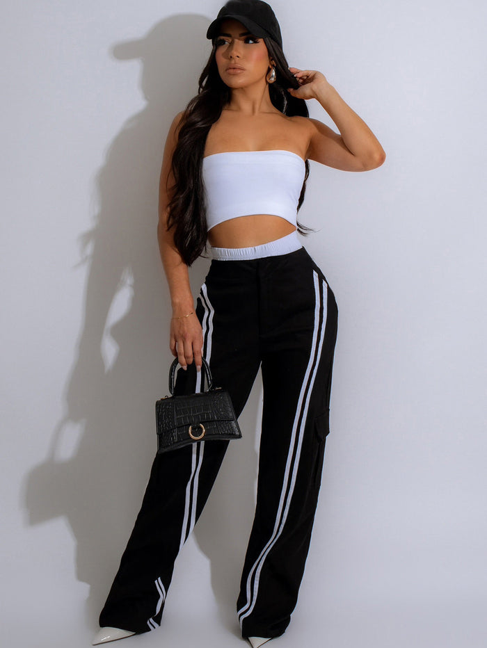 Casual Spliced Sport Straight Leg Pants MIL 065