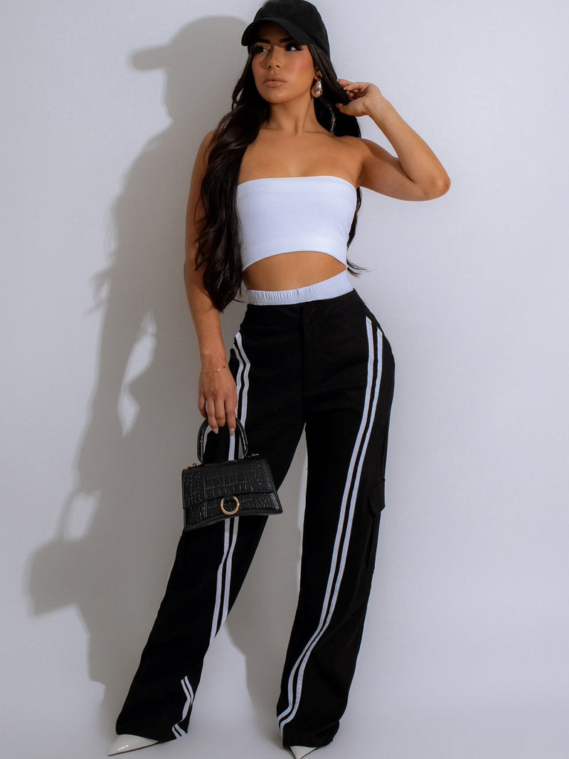 Casual Spliced Sport Straight Leg Pants MIL 065