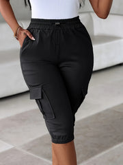 Casual Solid Color Seventh Pants GDYF 3524