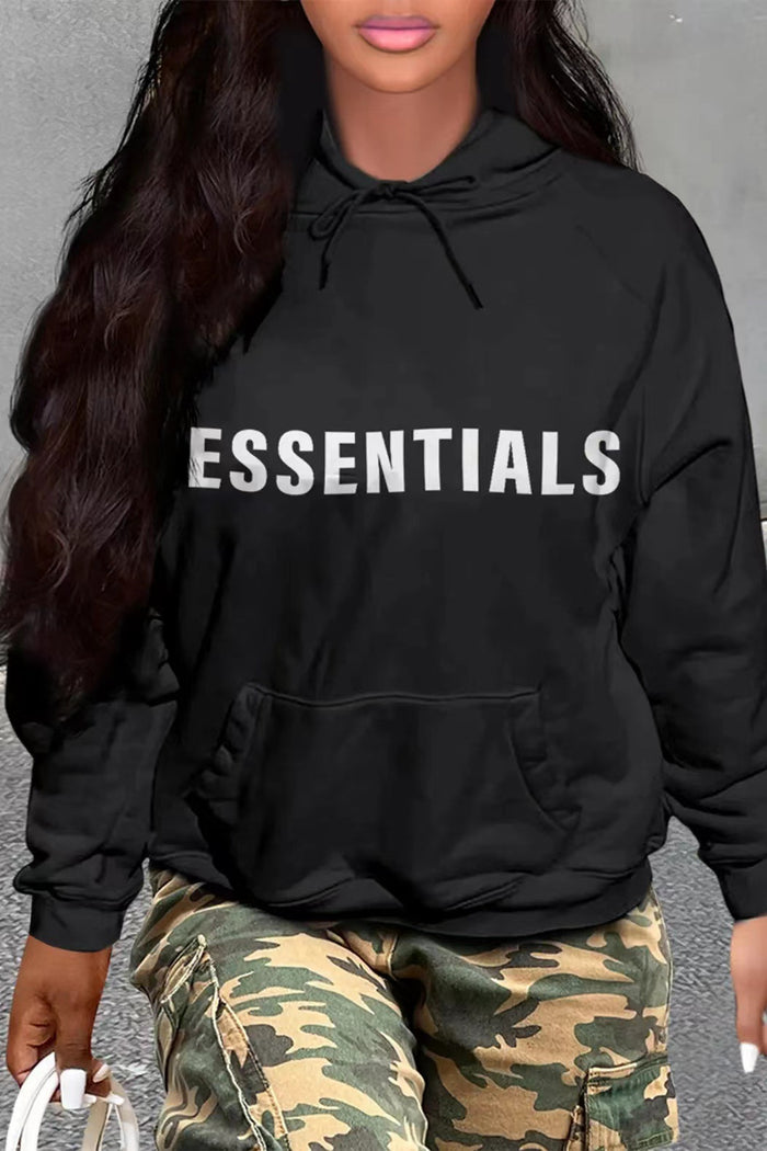 Fashion Trend Letters Hooded Sweatshirt GSMJ 1100