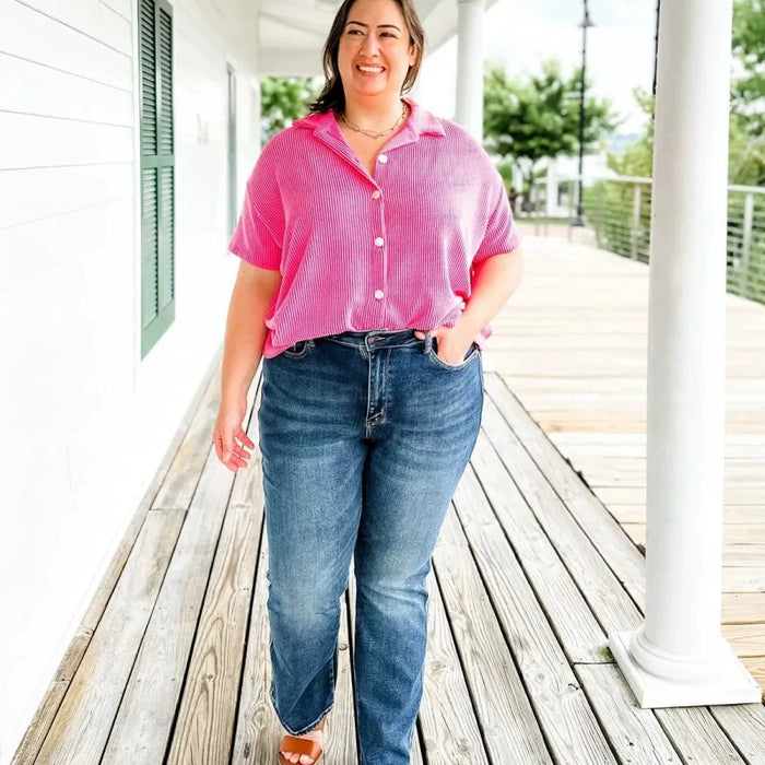Plus Size Fashion Washed Jeans GSMF GS8001