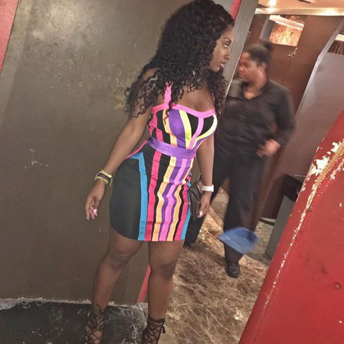 Colorful Striped Backless Bodycon Dress BN 9011