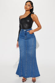 Denim Ruffle Half body Skirt GQDH 2323