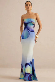 Sexy Printed Off Shoulder Maxi Dress MZ 26021