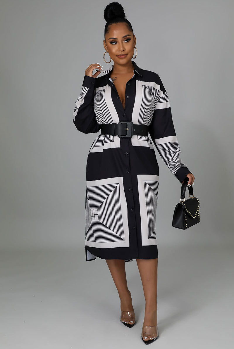 Casual Color Block Long Shirt XHXF 946