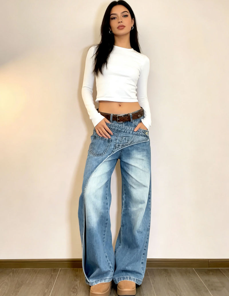 Fashion Loose Straight Jeans GAKF 60114