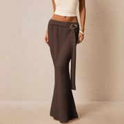 Sexy Solid Color Knits Long Skirt GZJF 6636
