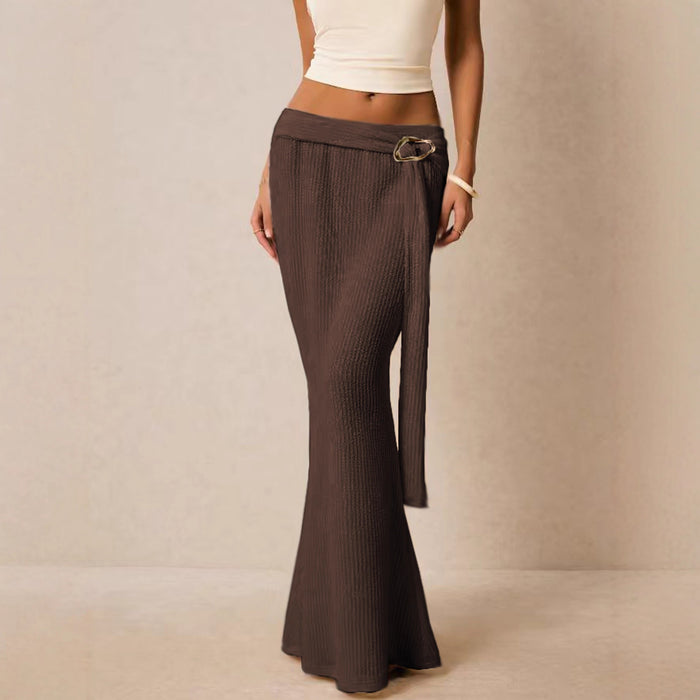 Sexy Solid Color Knits Long Skirt GZJF 6636