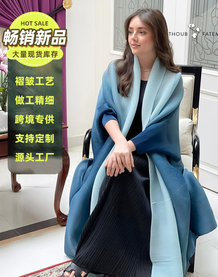 Gradient Color Loose Batwing Sleeve Robe Coats GZRF KH 0076