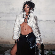 Sexy Cardigan Fur Coat DLSF K25L79669