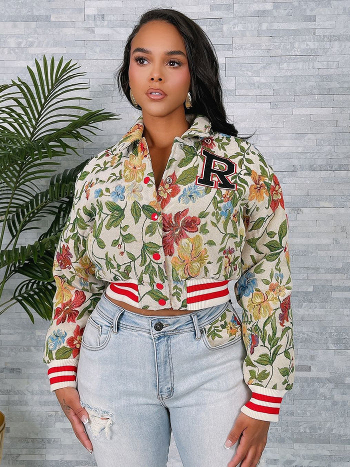 Fashion Print Long Sleeve Short Jackets ZSD 0722