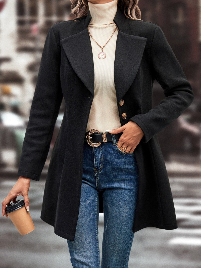 Solid Color Lapel Neck Coats GYXN 72231