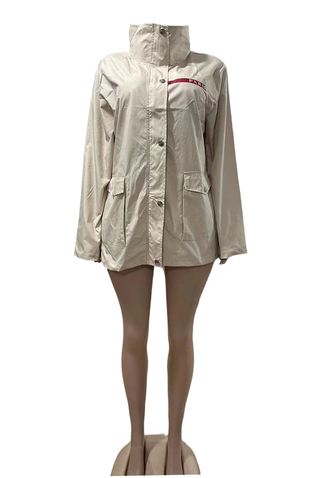 Fashion Letter Print Trench Coat GFCF 1260