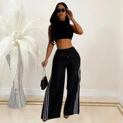 Stripe Patchwork Solid Sport Pants BY 6960