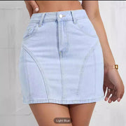 Fashion Solid Denim Half Body Skirt GKNF TS 2324