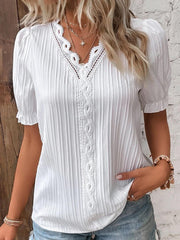 Plus Size Fashion Short Sleeve Blouses GSZE ST23053