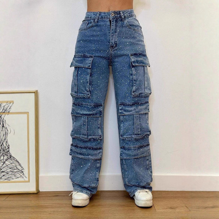 Plus Size Hot Drill Fashion Lpose Straight Jeans ORY 5276