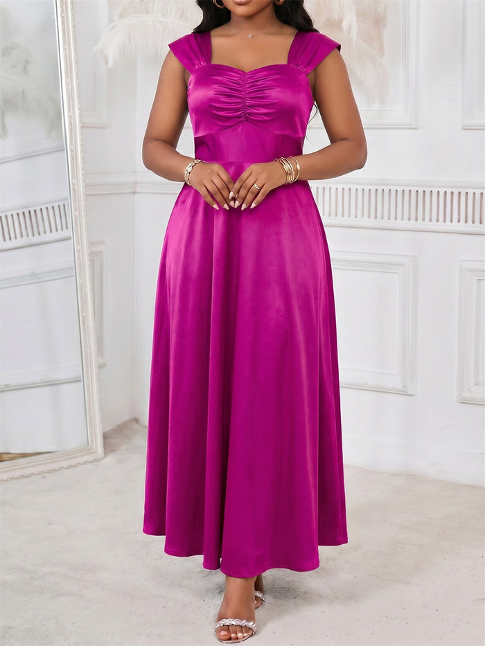 Ice Silk Solid Color Maxi Dress GYLY 9848
