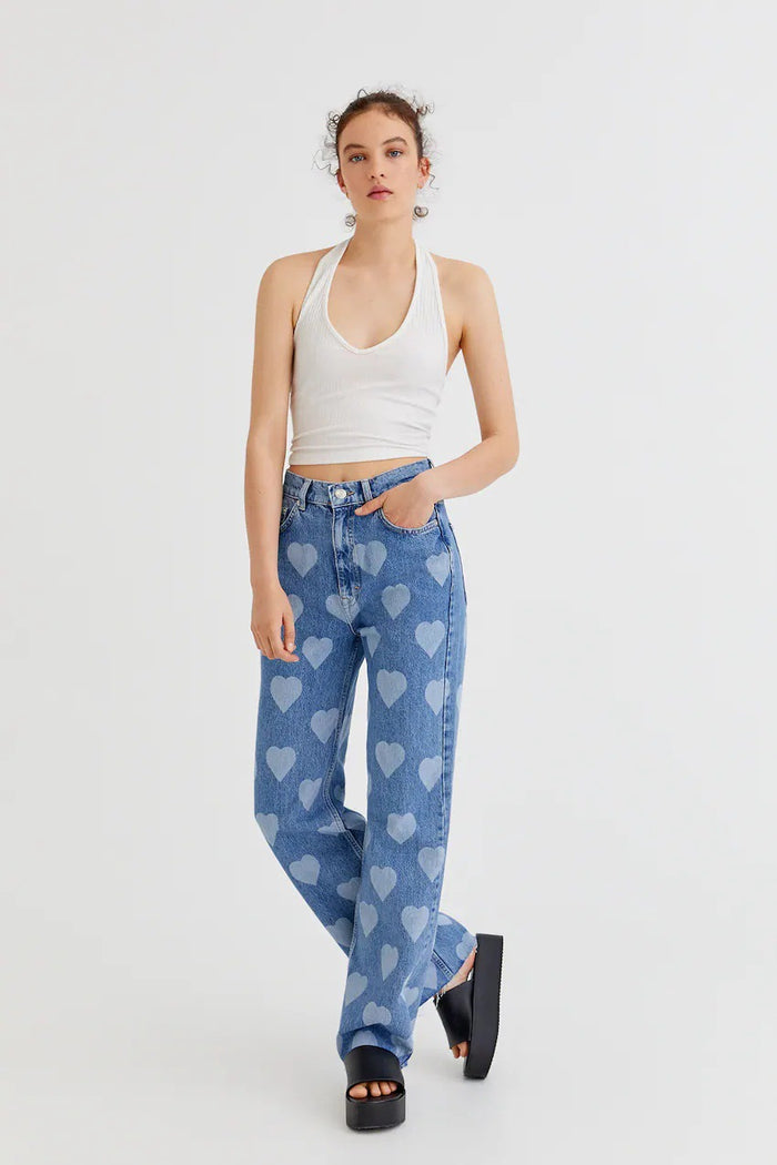 Vintage Love Loose Fashion Straight Leg Jeans GMYT 13413
