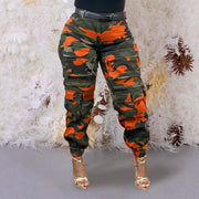 Camouflage Print High Waist Pants GSMJ 8025