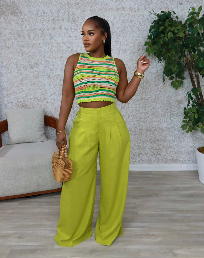 Solid Color Loose Casual Pants OLYF 6189