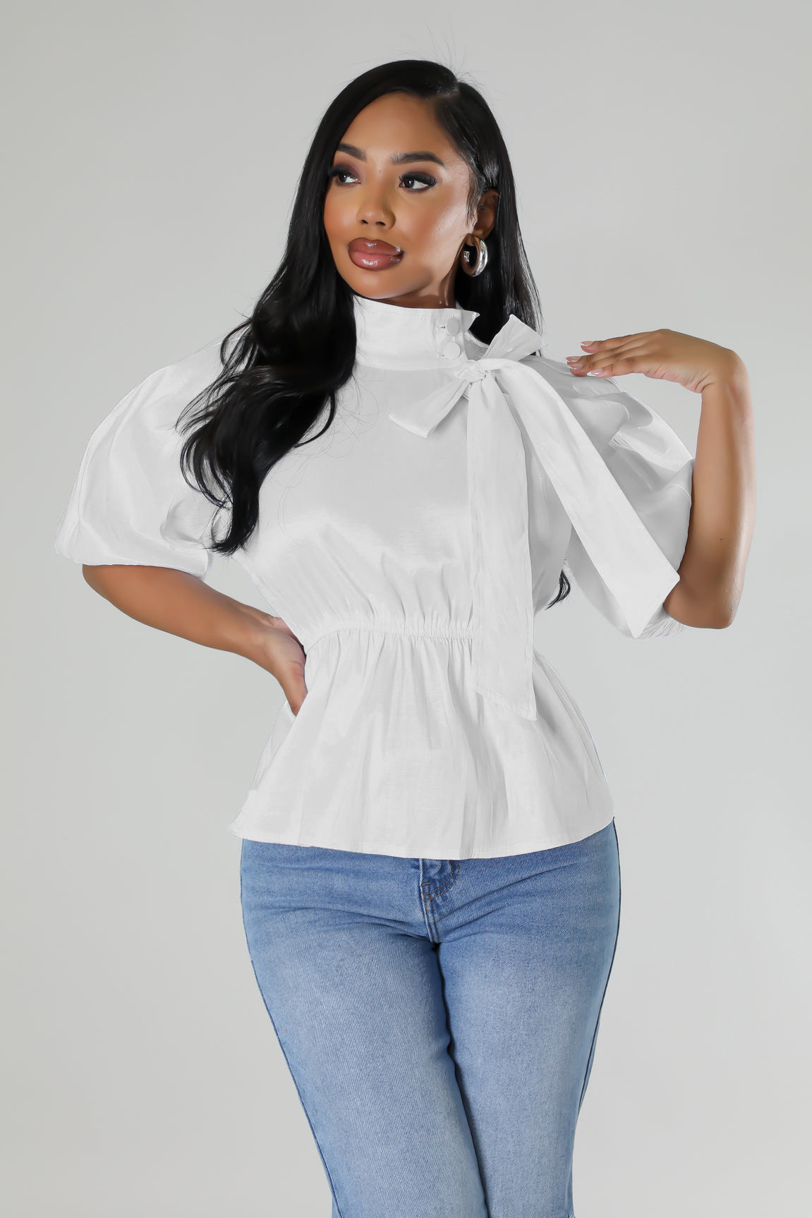 Solid Color Long Sleeve Slim Shirt SFY TD2785