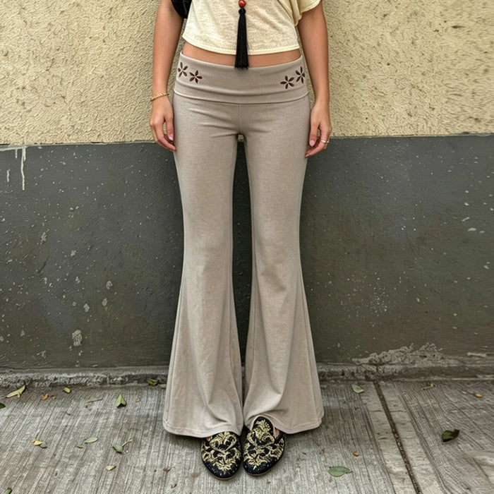 Fashion Embroidered Flare Pants GPKJ MR49576