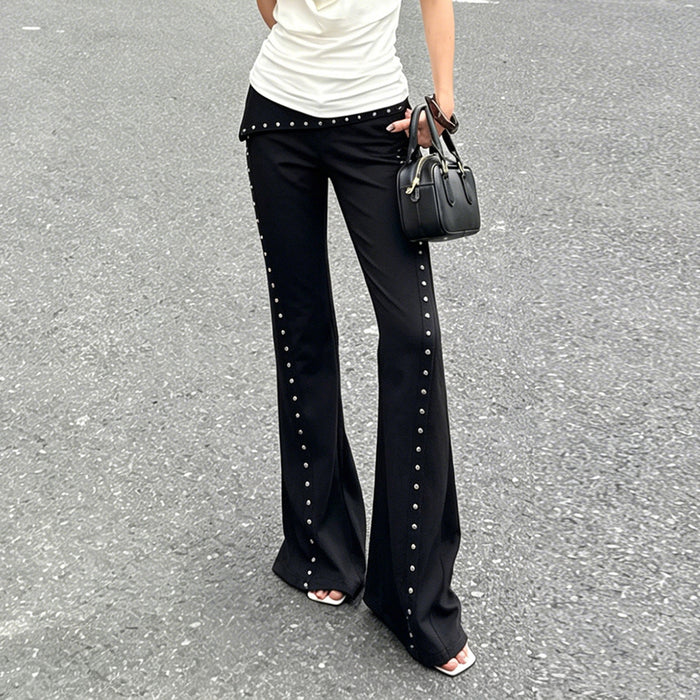 Riveted Webbing Knit Flared Pants GPKJ MR47692