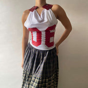 Slim Backless Lace Up Tank Top GYME K24B46321