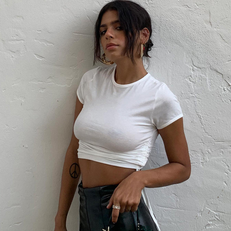 Short Sleeve Drawstring T Shirts JHYB 9105