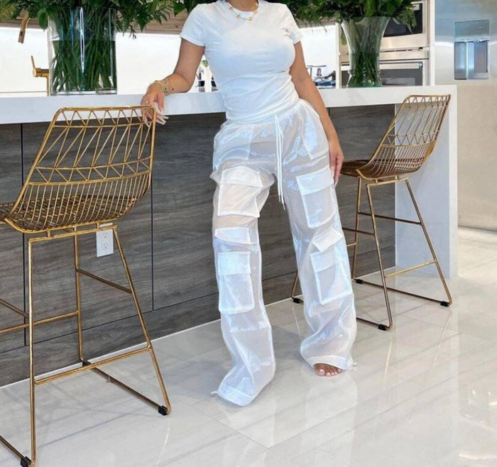 Sexy See Through Loose Solid Pants LSD 2443