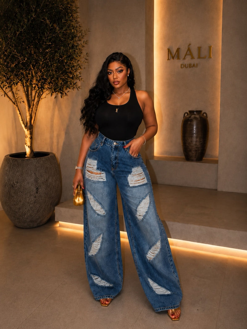 Loose Ripped Jeans SH 391690