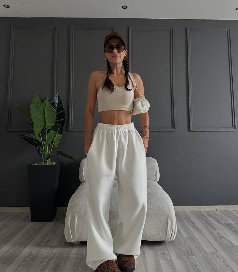 Solid Color Loose Wide Leg Pants SSNF 211516