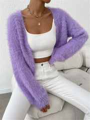 Solid Color Long Sleeve Knits Cardigan GZYF 1077