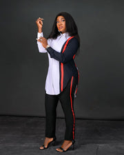 Solid Color Stripe Pants SHMF 6135