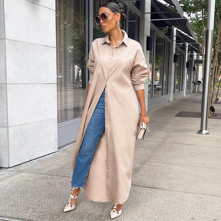 Solid Full Sleeve Casual Long Shirt GLF 10077