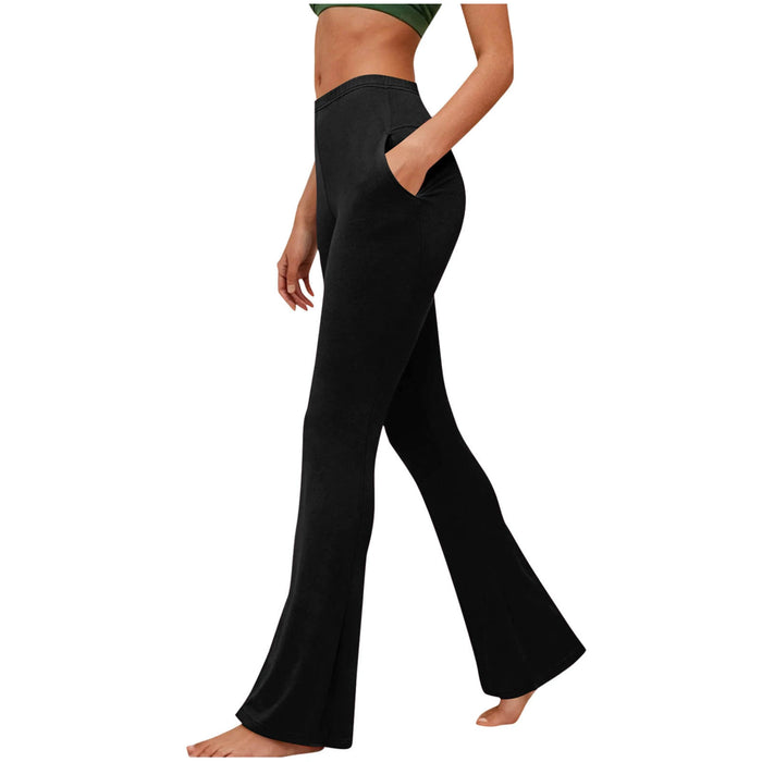 Solid Color Slim Flare Pants GYZY 6692