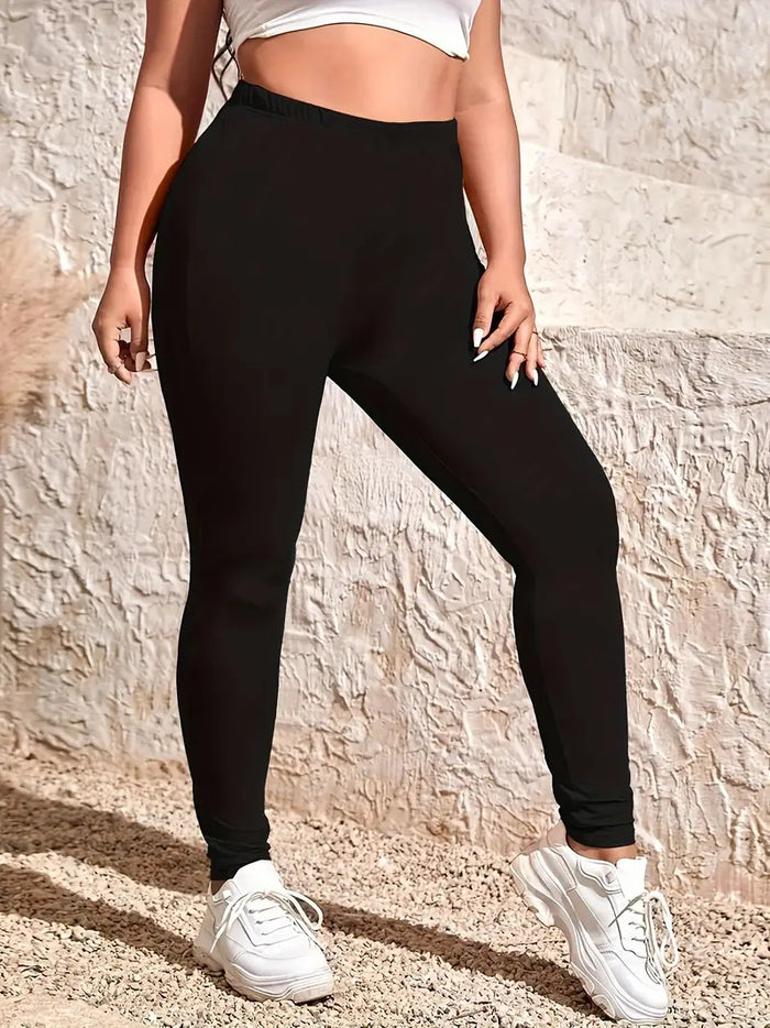 Plus Size Solid Color Sport Yoga Pants YIM 444