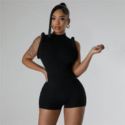 Solid Color Sleeveless Casual Romper XEF 49028