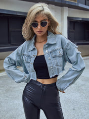 Fashion Long Sleeve Denim Short Coats GYXN 10022