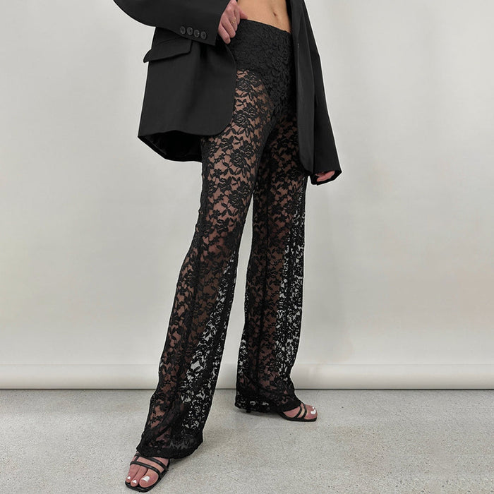 Lace See Through Patchwork Pants GPBY 15116