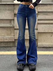 Retro Low Rise Flare Jeans GXJF 240606