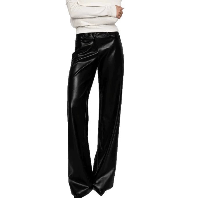 Fashion PU Leather Straight Pants GPBY TR8331