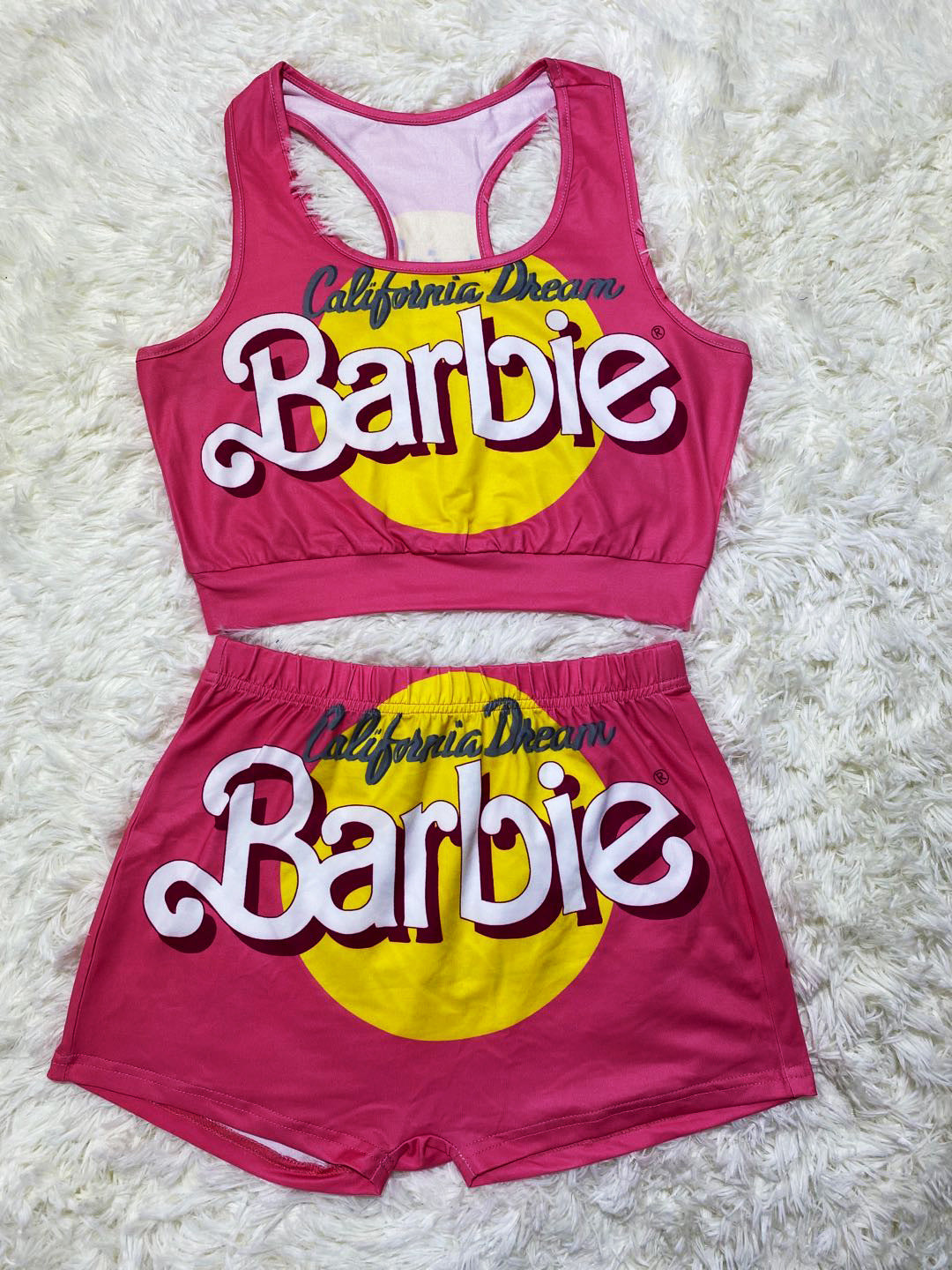 Sexy Printed Tank Tops Shorts Two Piece Sets SHD 9298