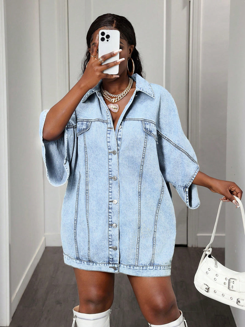 Short Sleeve Loose Denim Jacket GYXN 65897