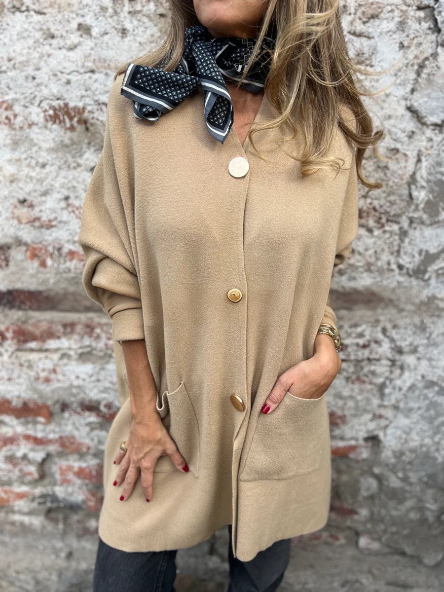 Solid Color Single Breasted Cardigan Jacket GFDY 1362