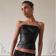 Sexy Leather Tube Top Tank Top GPKJ MR52013