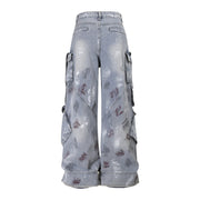 Fashion Loose Patchwork Straight Jeans GQLF 9898