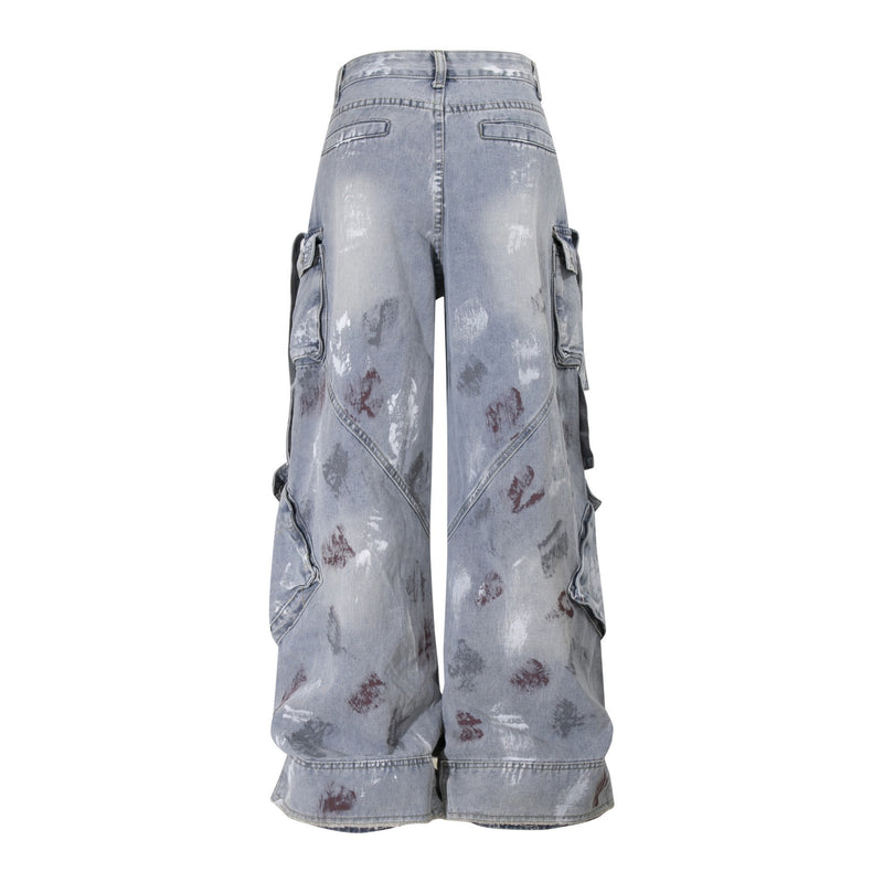 Fashion Loose Patchwork Straight Jeans GQLF 9898